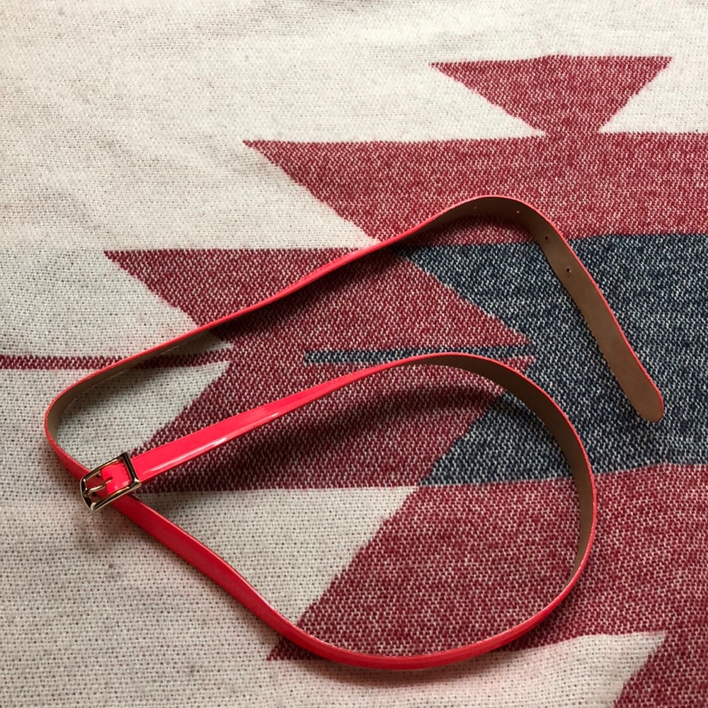 J Crew hot pink thin belt